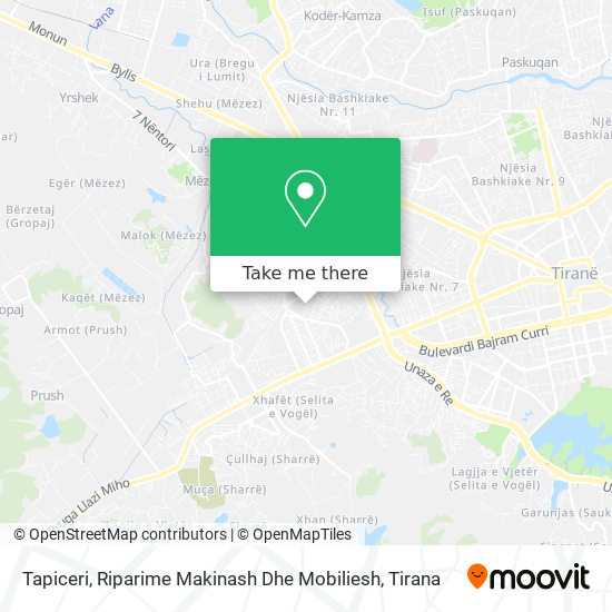 Tapiceri, Riparime Makinash Dhe Mobiliesh χάρτης