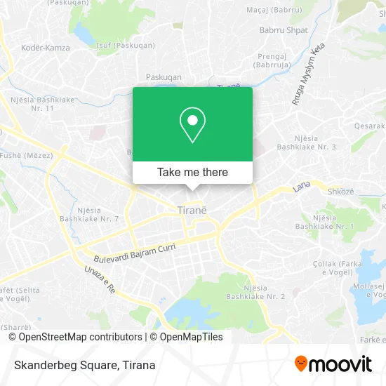 Skanderbeg Square map