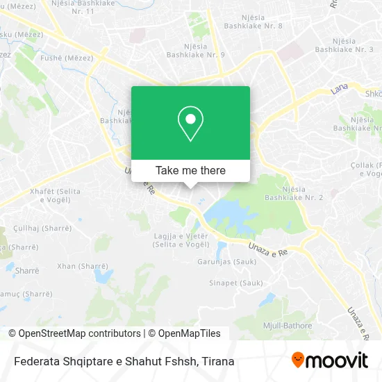 Federata Shqiptare e Shahut Fshsh χάρτης