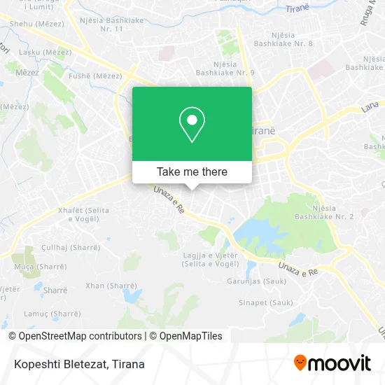 Kopeshti Bletezat χάρτης