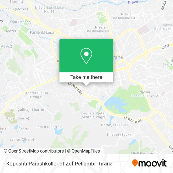 Kopeshti Parashkollor at Zef Pellumbi map