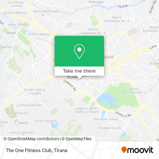 The One Fitness Club map