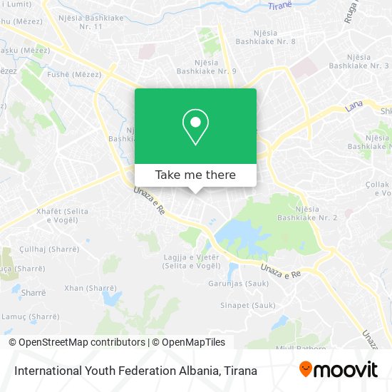International Youth Federation Albania map