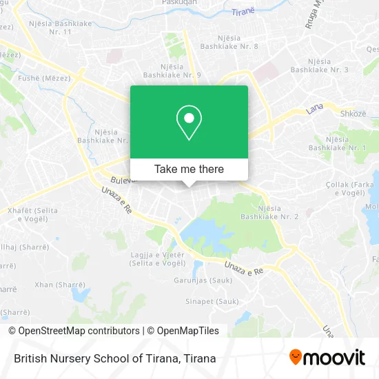 British Nursery School of Tirana map