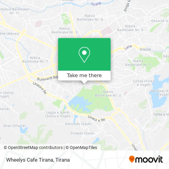 Wheelys Cafe Tirana map