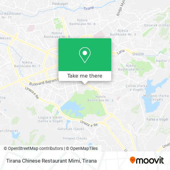 Tirana Chinese Restaurant Mimi χάρτης