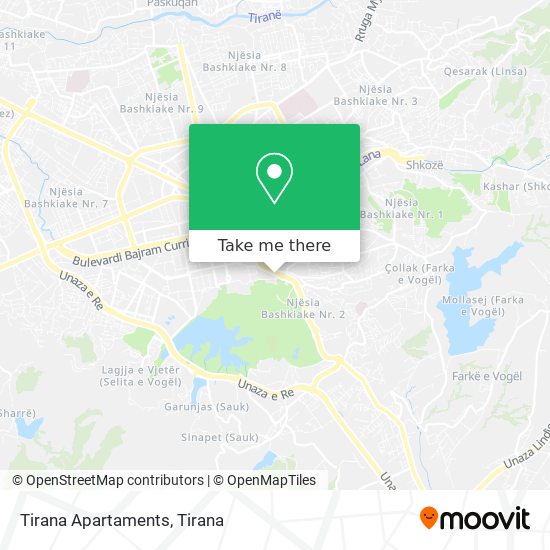 Tirana Apartaments χάρτης