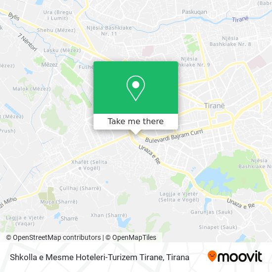Shkolla e Mesme Hoteleri-Turizem Tirane map