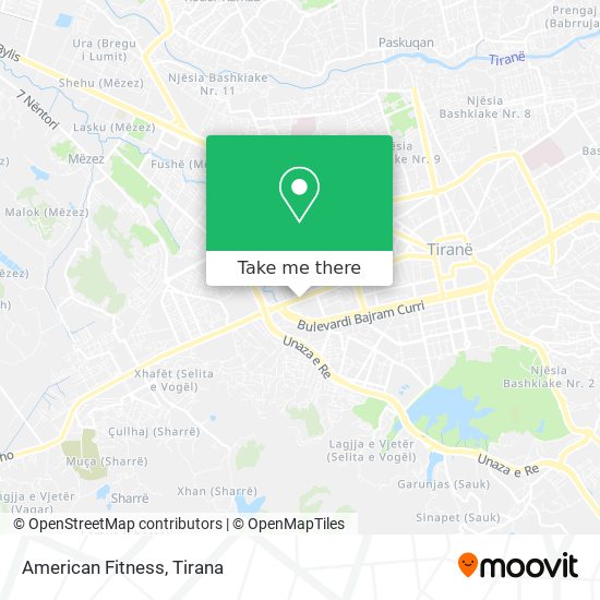 American Fitness map