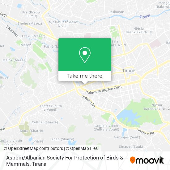 Aspbm / Albanian Society For Protection of Birds & Mammals map