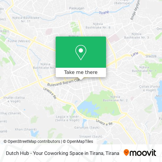 Dutch Hub - Your Coworking Space in Tirana map