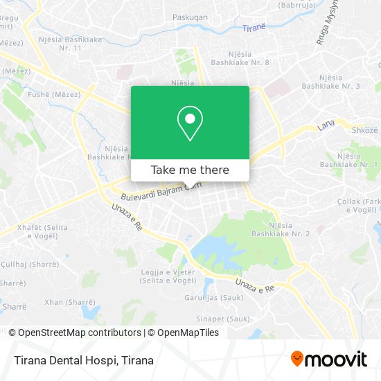 Tirana Dental Hospi map