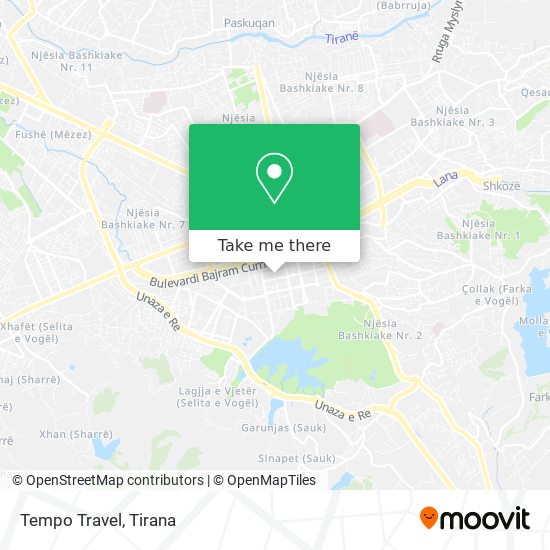 Tempo Travel map