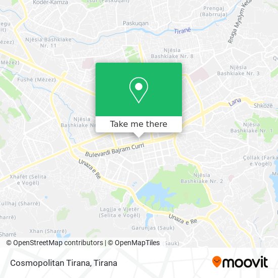 Cosmopolitan Tirana χάρτης