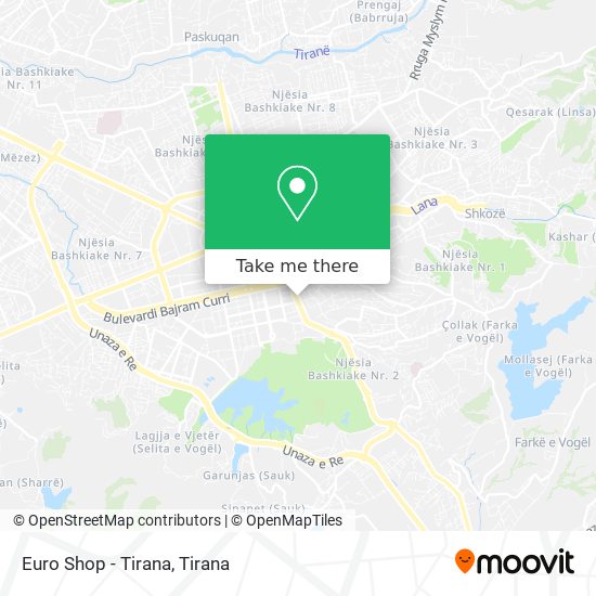 Euro Shop - Tirana map