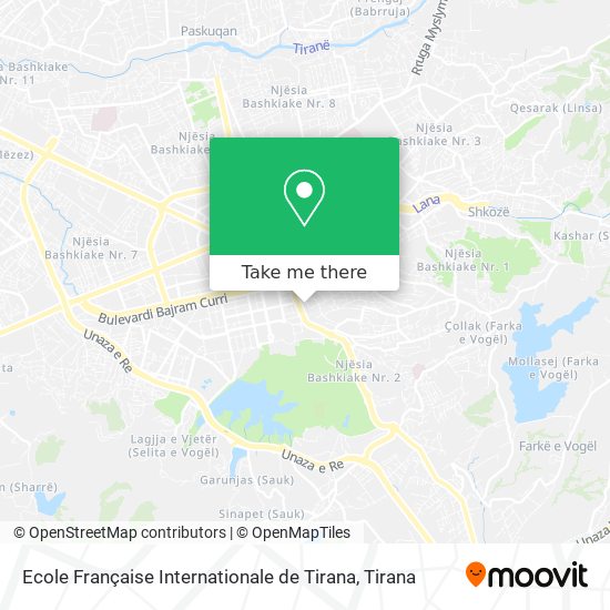 Ecole Française Internationale de Tirana map
