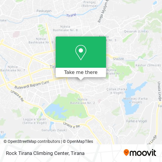 Rock Tirana Climbing Center map