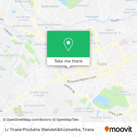 Lr Tirane-Produkte Shendeti&Kozmetike map