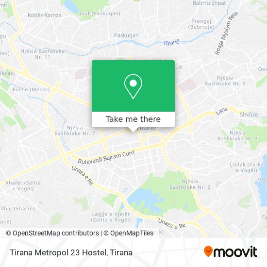 Tirana Metropol 23 Hostel map