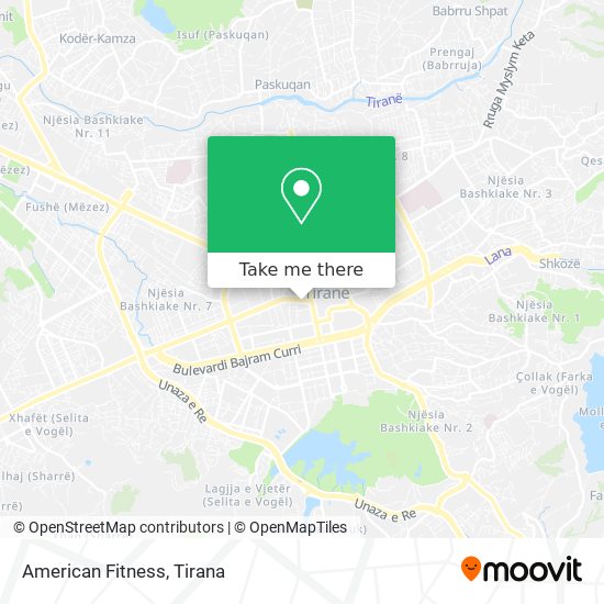 American Fitness map