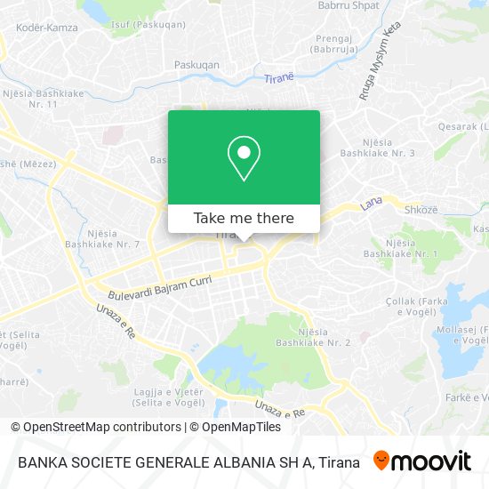 BANKA SOCIETE GENERALE ALBANIA SH A map