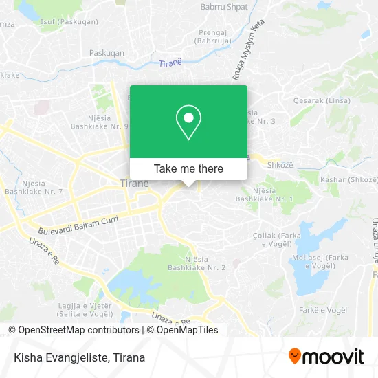 Kisha Evangjeliste χάρτης