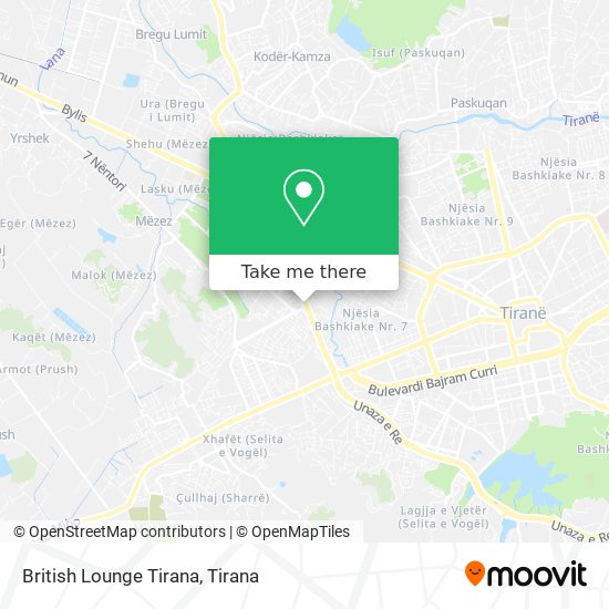 British Lounge Tirana χάρτης