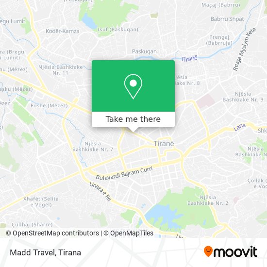 Madd Travel map