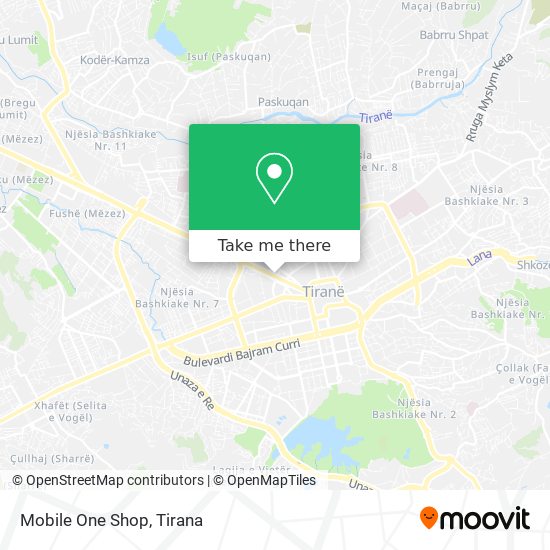 Mobile One Shop map