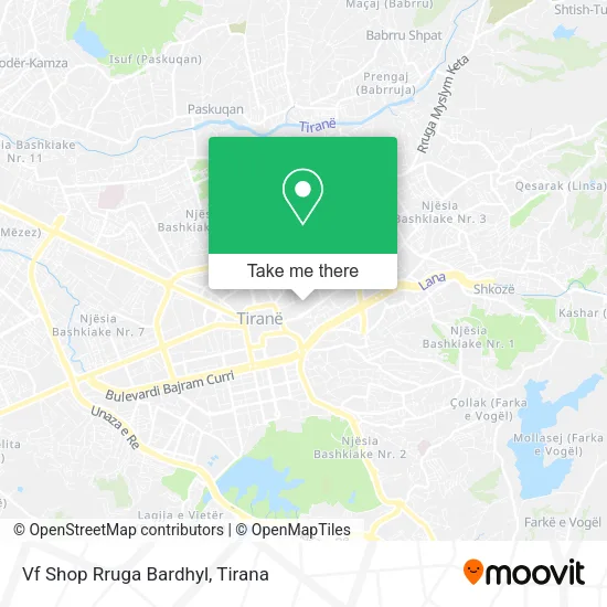 Vf Shop Rruga Bardhyl map
