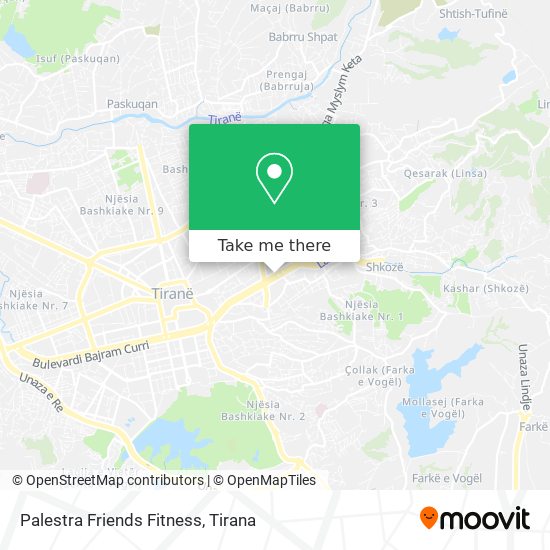 Palestra Friends Fitness map