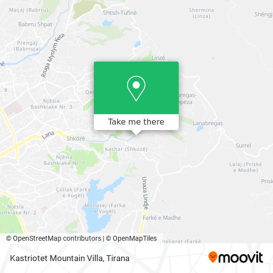 Kastriotet Mountain Villa χάρτης
