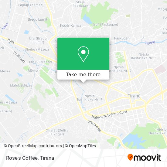 Rose's Coffee map