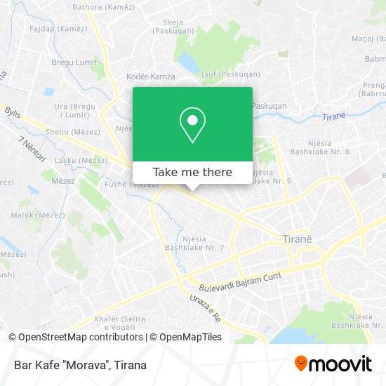 Bar Kafe "Morava" map