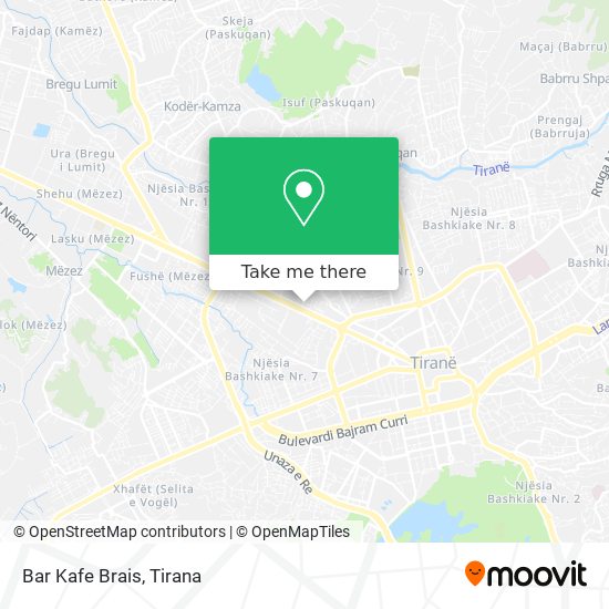 Bar Kafe Brais map