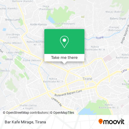 Bar Kafe Mirage χάρτης