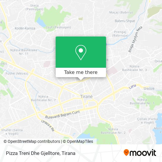 Pizza Treni Dhe Gjelltore χάρτης