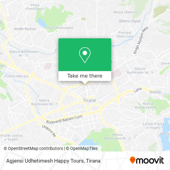Agjensi Udhetimesh Happy Tours map
