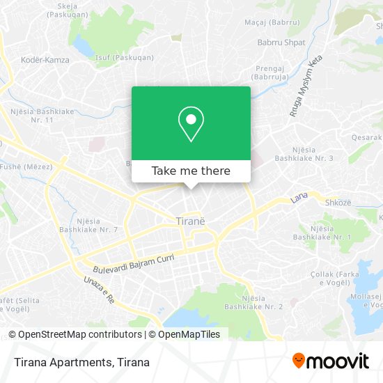 Tirana Apartments map