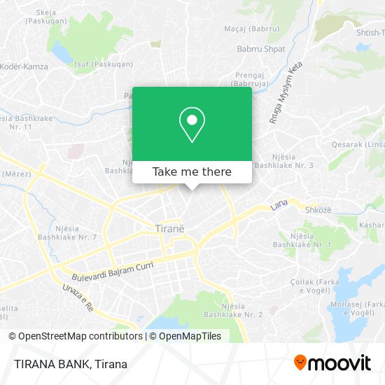 TIRANA BANK map