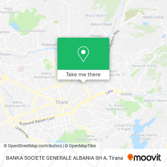 BANKA SOCIETE GENERALE ALBANIA SH A map