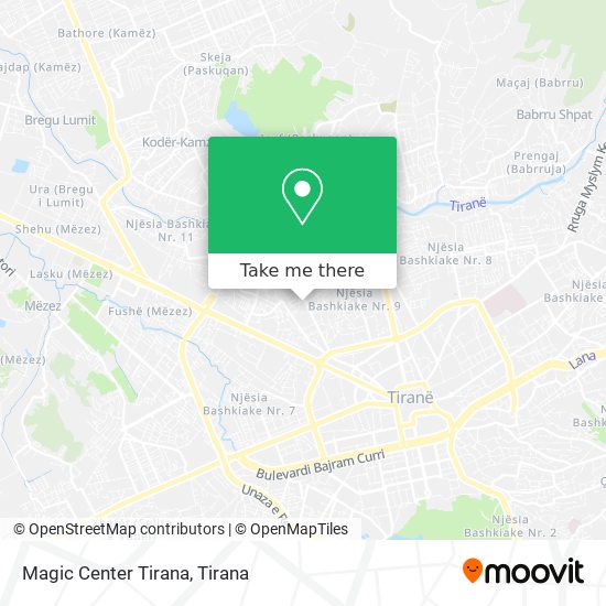 Magic Center Tirana map