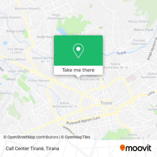 Call Center Tiranë map