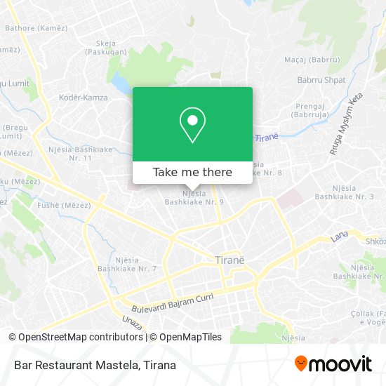 Bar Restaurant Mastela χάρτης