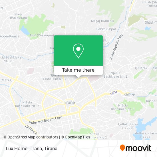 Lux Home Tirana map
