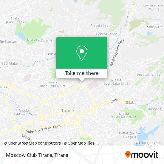 Moscow Club Tirana χάρτης