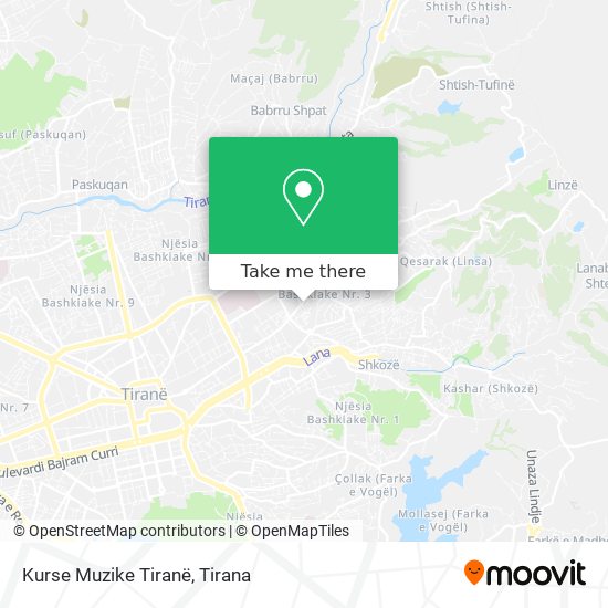 Kurse Muzike Tiranë map