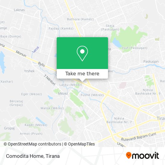 Comodita Home map