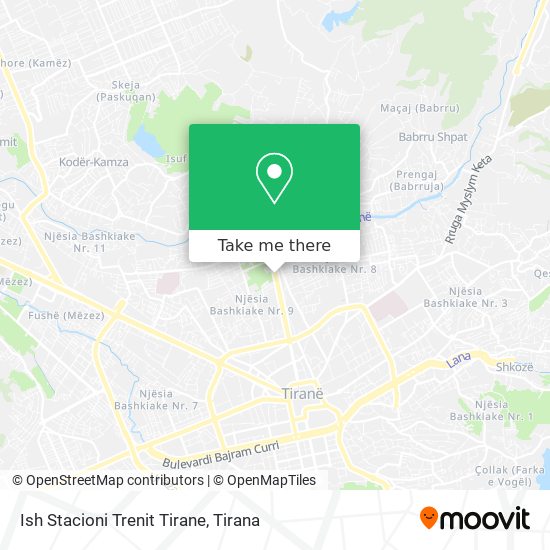 Ish Stacioni Trenit Tirane χάρτης