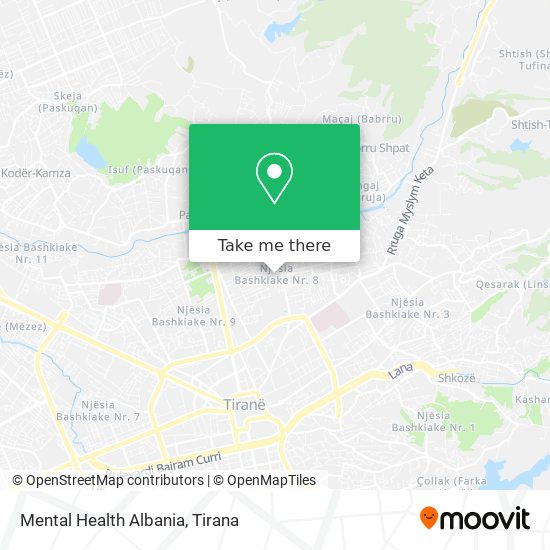Mental Health Albania map